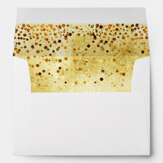Gold Faux Foil glitter Curves for Wedding Envelopes