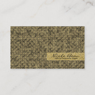 Gold Faux Foil Modern Design Elegant Glamour Business Card