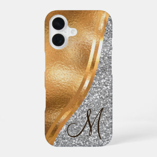 Gold Faux Foil, Name and Monogram Case-Mate iPhone 16 Case