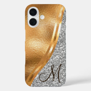 Gold Faux Foil, Name and Monogram Case-Mate iPhone iPhone 16 Case