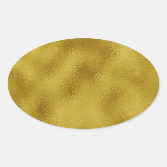 Gold faux foil oval sticker (Front)