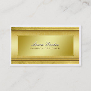 Gold Faux Foil Professional Elegant Modern Chic Business Card
