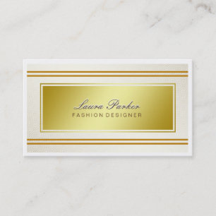 Gold Faux Foil Professional Elegant Modern Chic Business Card