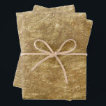 Gold Faux Foil Wrapping Paper Sheet<br><div class="desc">A cool faux gold foil printed design on sheets of wrapping paper are fun for a birthday,  bridal shower,  wedding,  holiday gift giving or any occasion.</div>