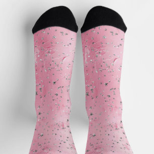 Gold Faux Glitter Socks