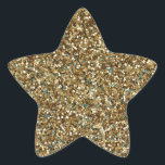 GOLD (faux) GLITTER STAR STICKERS<br><div class="desc">GOLD (faux) GLITTER PRODUCTS - Customise as you wish!  Add a title,  name,  etc.,  or change background colour on most products.

Questions? Regella@Rocketmail.com</div>