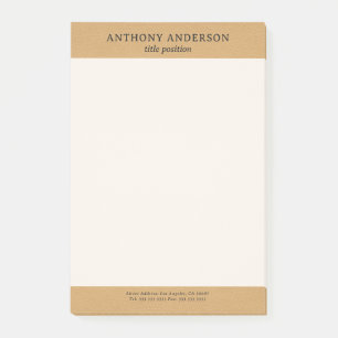 Gold Faux Leather Texture Design Post-it Notes