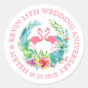 Gold faux metal look custom text classic round sti sticker