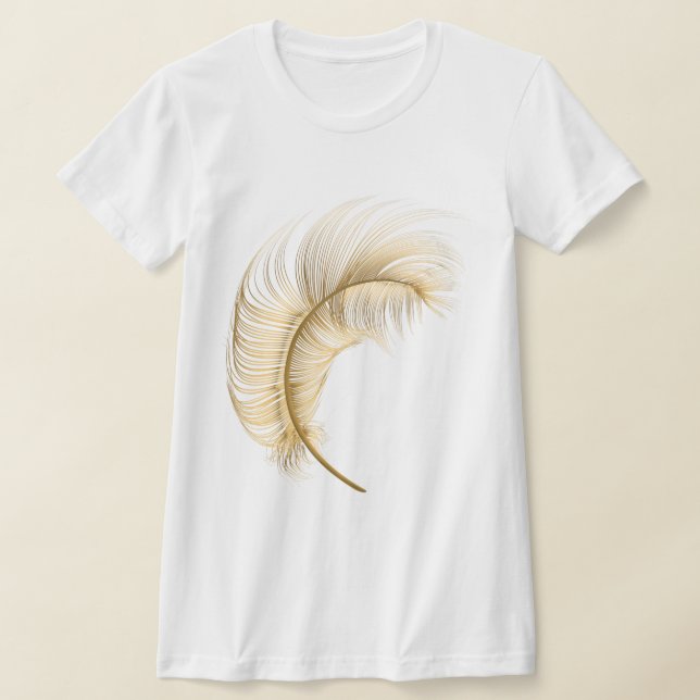 Gold feather T-Shirt (Laydown)