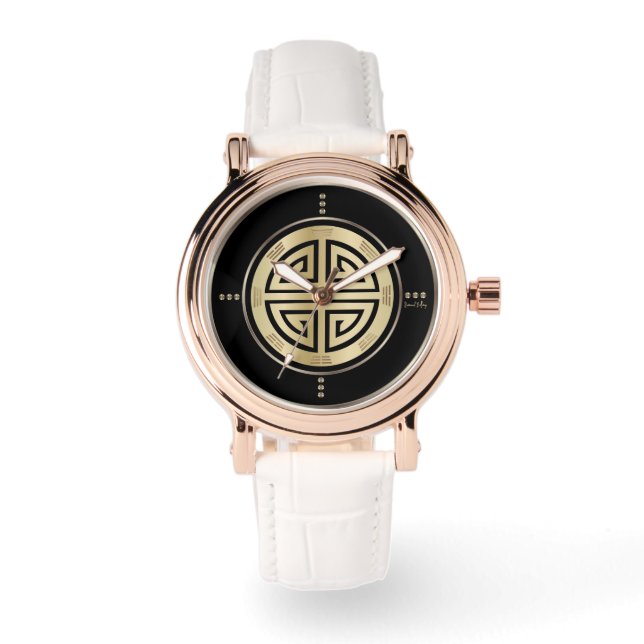 Gold Feng Shui Luxury Symbol Watch (Front)