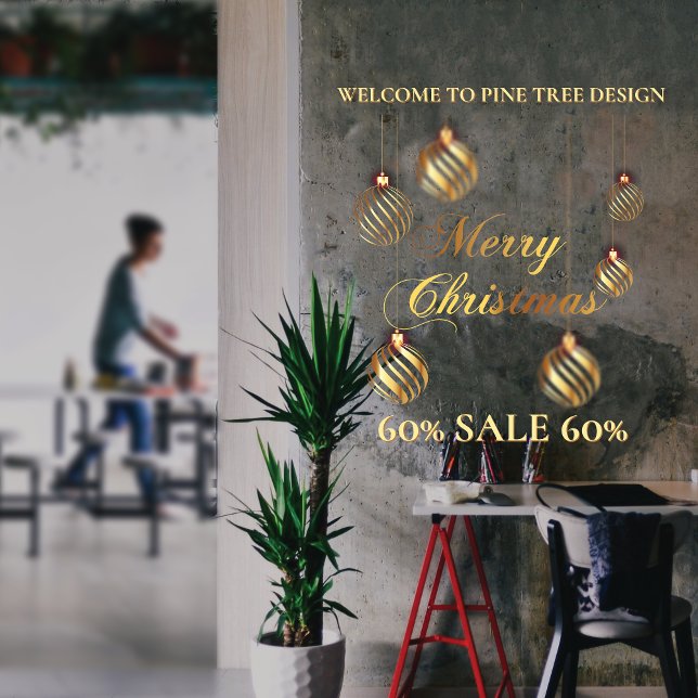 Gold Festive Business Sale Merry Christmas Welcome (Creator Uploaded)