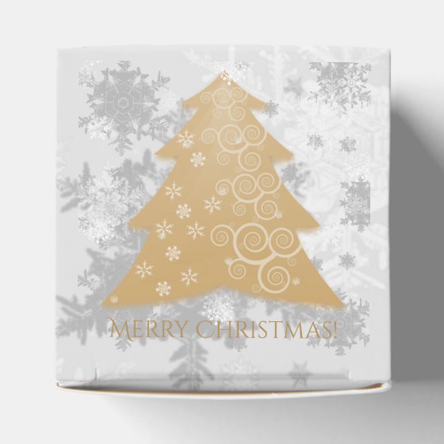 Gold Festive Christmas Tree Favour Box (Top)