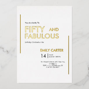 Gold Fifty and Fabulous 50th Birthday Party