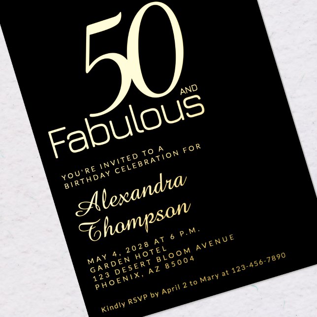 Gold Fifty and Fabulous 50th Birthday Party (Creator Uploaded)