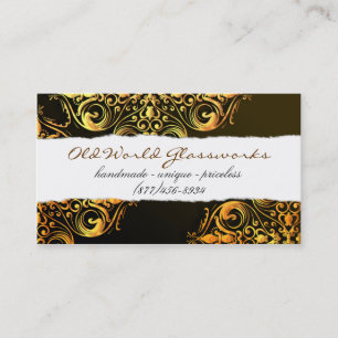 Gold Filigree Business Card