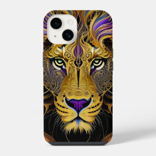 Gold Filigree Lion  iPhone 14 Case