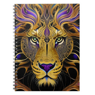Gold Filigree Lion Notebook