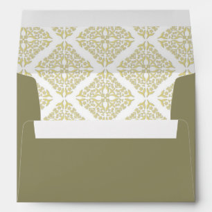 Gold Filigree Wedding Envelope