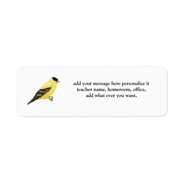 gold finch, yellow bird, Stickers, (Front)