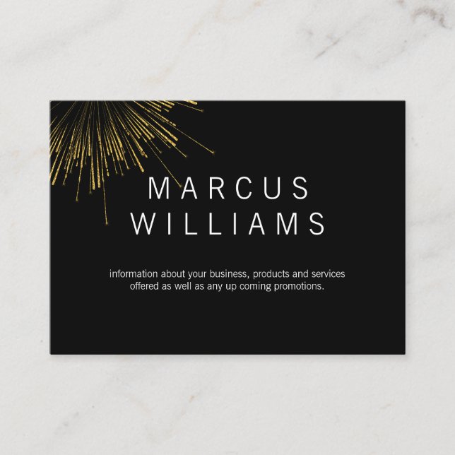 Gold Fireworks Business Card (Front)