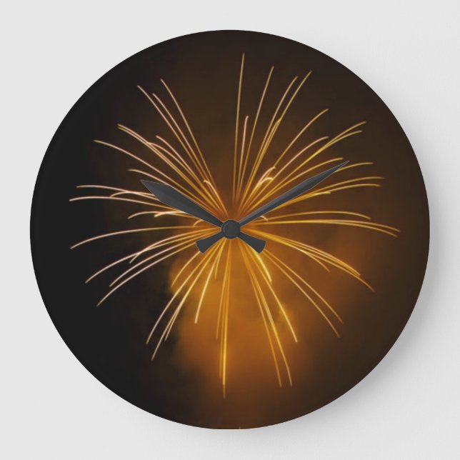 Gold Fireworks Clock (Front)