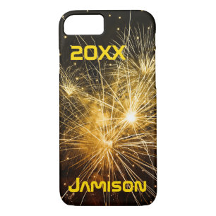 Gold Fireworks on Dark Background Custom Case-Mate iPhone Case