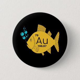 Gold Fish 6 Cm Round Badge