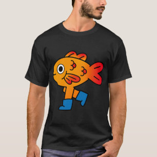 Gold fish boots art T-Shirt