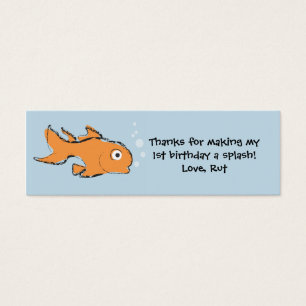 Gold Fish Favour Tag
