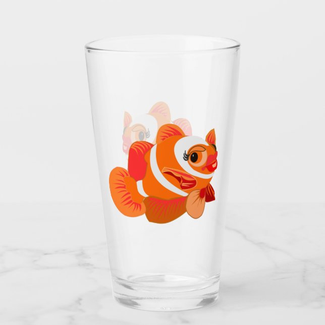 Gold Fish Glass - Customisable (Front)