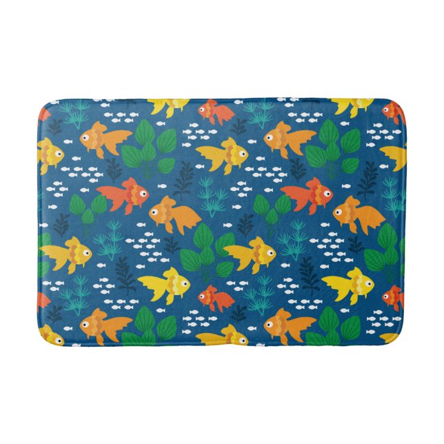Gold Fish in Aquarium Bath Mat (Front)