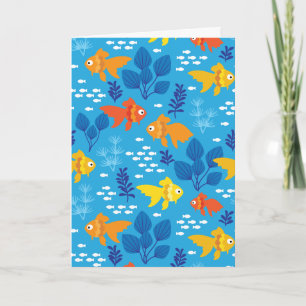 Gold Fish in Aquarium Card