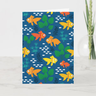Gold Fish in Aquarium Card