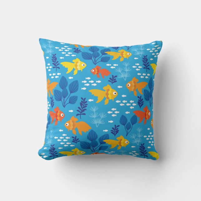Gold Fish in Aquarium Cushion (Front)