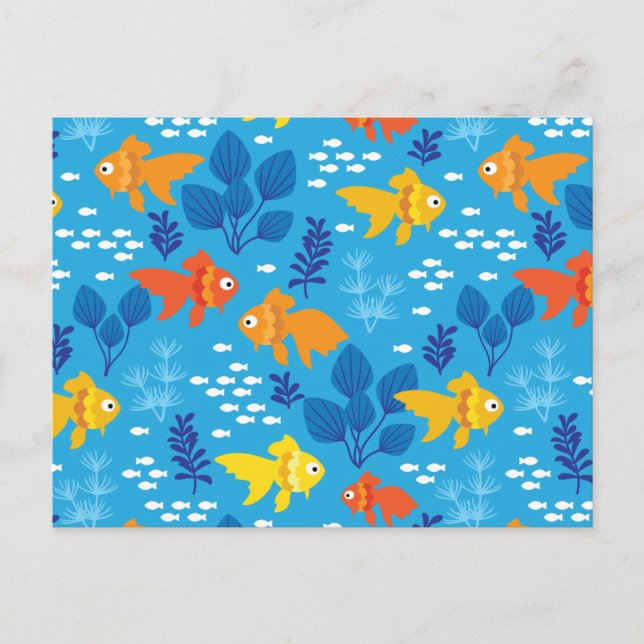 Gold Fish in Aquarium Postcard (Front)