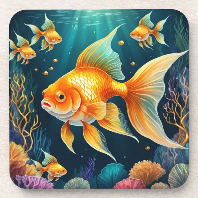 Gold Fish in Underwater Coaster (Front)
