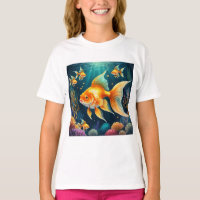 Gold Fish in Underwater