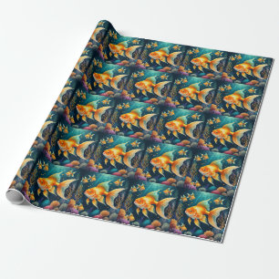 Gold Fish in Underwater Wrapping Paper