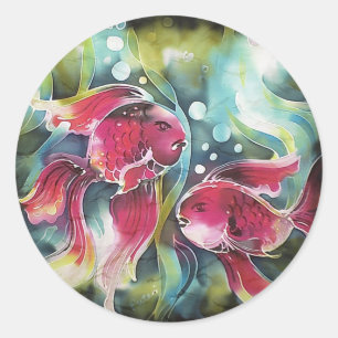 Gold Fish Luminosity Classic Round Sticker