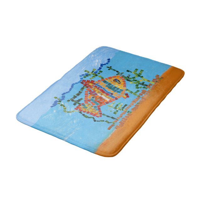 Gold Fish Mosaic Bath Mat (Angled)