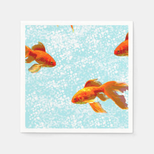 gold fish pattern napkin