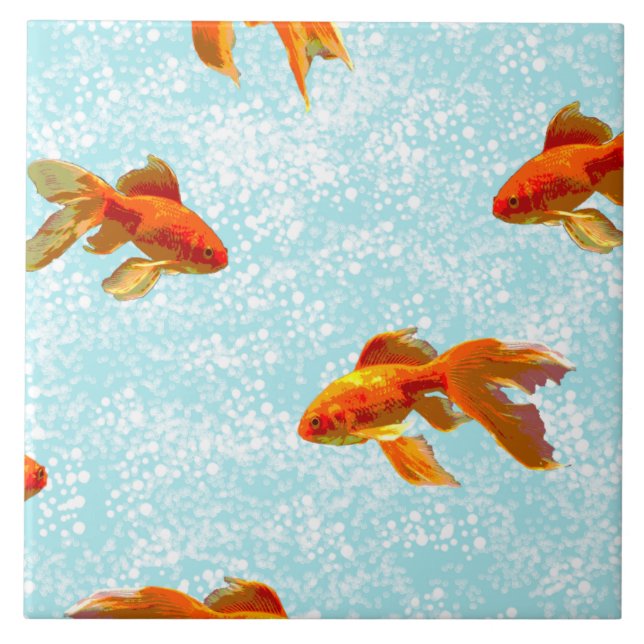 gold fish pattern tile (Front)