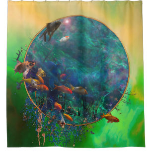 Gold Fish POND OF LANDOR Shower Curtain