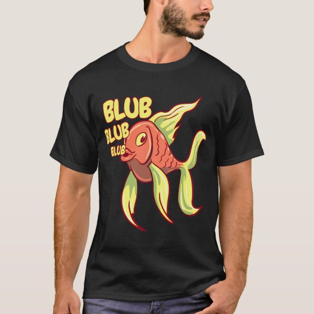 Gold fish sticker art,  design T-Shirt (Front)