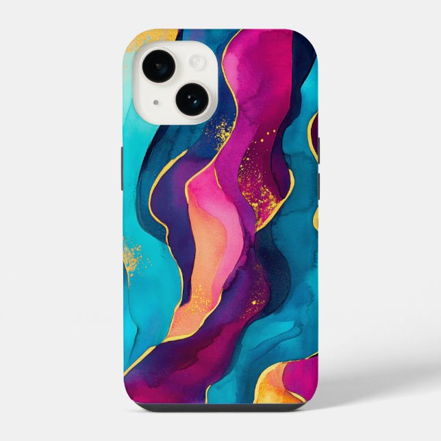 Gold Flaked Pattern iPhone Case (Back)