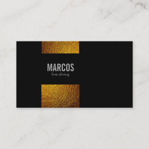 Gold Flakes / Black Business Card