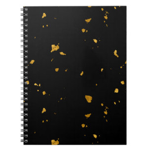 Gold Flakes Black Notebook