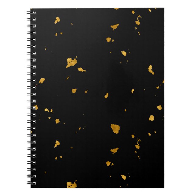 Gold Flakes Black Notebook (Front)
