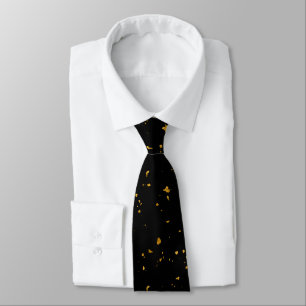 Gold Flakes Black Tie