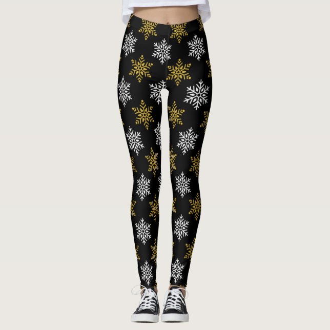 Gold Flakin Leggings (Front)